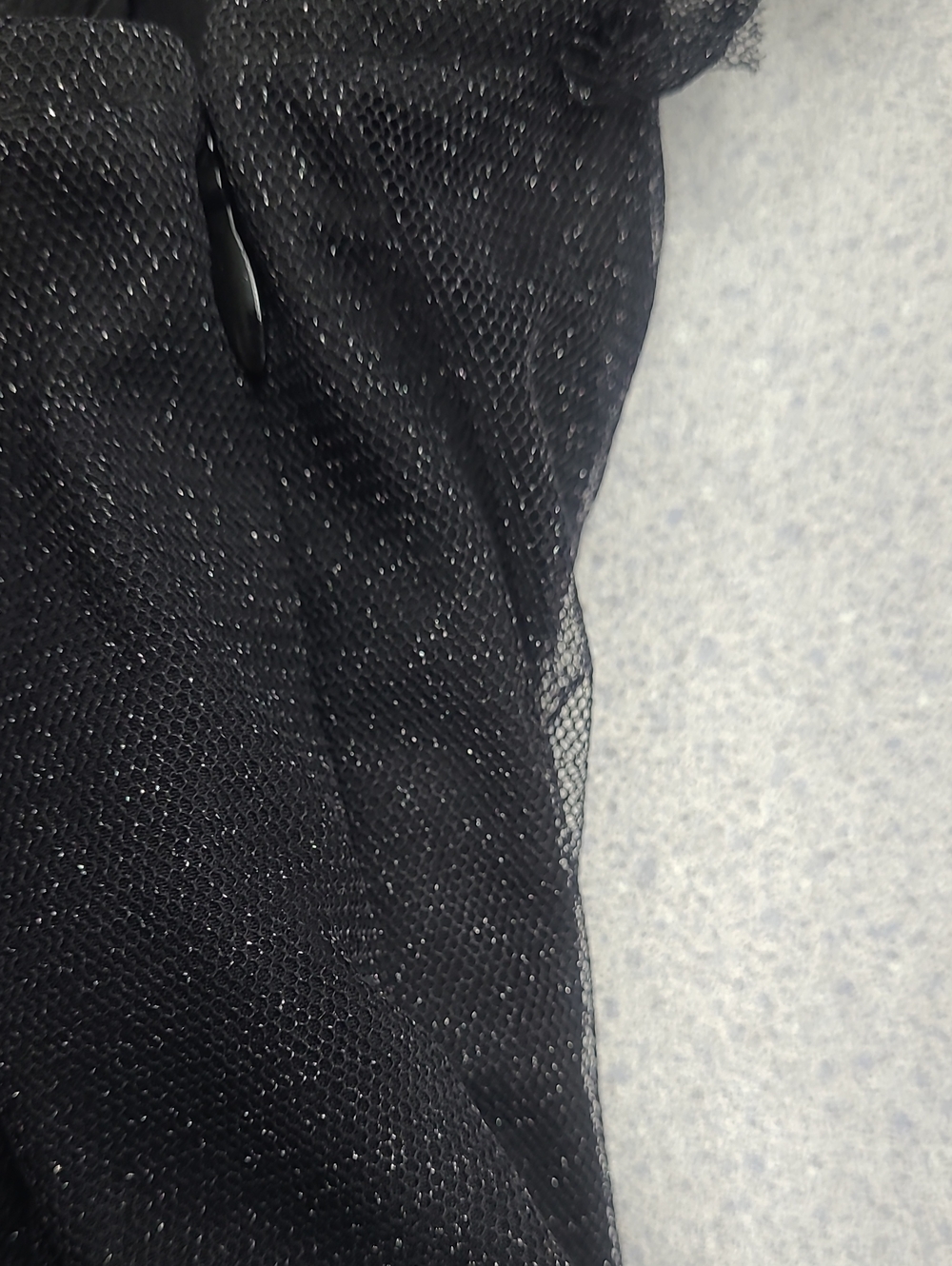 AllSaints Black Sparkle Tiered Tulle Dress Size 8 - Picture 10 of 13